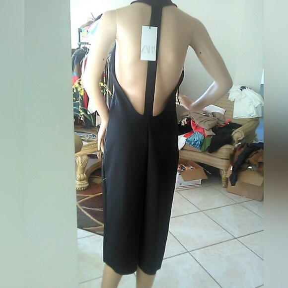 COPY - BNWT ZARA BACKLESS DRESS BLACK SLEEVELESS ELEGANT SEXY & WOW SZ. MD - Picture 4 of 9